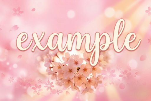 ピンクの背景にexampleの文字